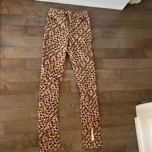 WeWoreWhat High- Waisted Skinny Leopard Jeans